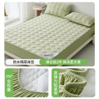 Наматрасник водонепронекний хлопковий колір зелений 90х200