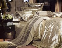 Постельное белье La Scala Жаккард Шелковый с вышивкой 3D-053 160x220