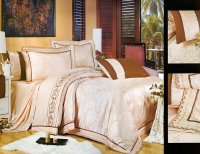 Постельное белье La Scala Жаккард Шелковый с вышивкой 3D-080 160x220