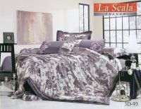Постельное белье La Scala Жаккард Шелковый с вышивкой 3D-093 160x220