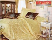 Постельное белье La Scala Жаккард Шелковый с вышивкой 3D-086 160x220