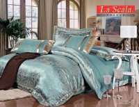 Постельное белье La Scala Жаккард Шелковый с вышивкой Lux 02 160x220