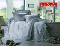 Постельное белье La Scala Жаккард Шелковый с вышивкой Lux 07 160x220