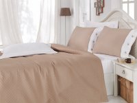 Постельное бельё Cotton Box сатин однотонный Fashion Bej 200x220