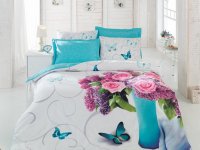 Постельное белье Cotton Box 3D MERI TURKUAZ 200х220