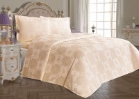 Покрывало с наволочками Tropik home Покрывало Amore 220х230 см Beige (02003328)