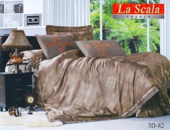 Постельное белье La Scala Жаккард Шелковый с вышивкой 3D-082 200x220